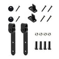 thumbnail image 3 of 1 Set Cabinet Sliding Barn Door Hardware Kit Super Mini Sliding Door Hardware Hardware Kit Top Mount Hanger Track Closet ,Easy to Install, 3 of 7