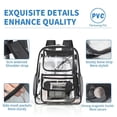thumbnail image 4 of bravefron Clear Backpack Large Capacity Transparent Shoulder Bag Outdoor Travel School Bag, 4 of 6