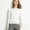 White, variant on Sweaters for Women Solid Color Round Neck Basic Fine-Knit Sweater Fall Fashion 2023 Wine