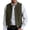 Army Green, variant on Men Western Faux Suede Vest Stand Collar Sleeveless Button Waistcoat Vintage Cowboy Style Vest with Pockets
