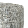 thumbnail image 3 of Simpli Home Nate 18 inch Wide Boho Square Pouf in Grey Mélange Cotton, 3 of 5