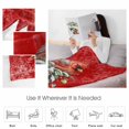 thumbnail image 4 of Christmas Bird Throw Flannel Blanket 30x40In Pine Cone Branch Black Red Winter Snowflake Super Soft Cozy Bed Blanket, Lightweight Plush Fuzzy Bed Throw for Bedroom Sofa Couch Living Room, 4 of 4