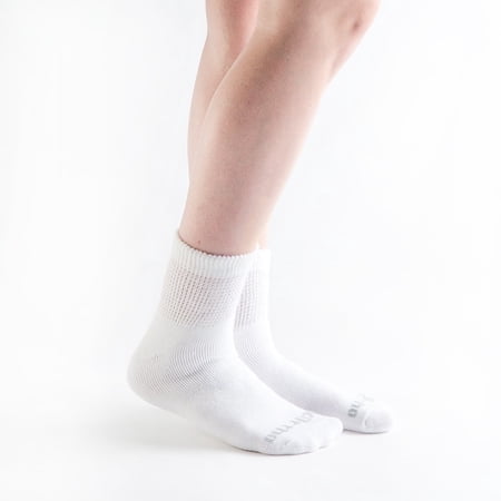 Doc Ortho Loose Fit Diabetic Socks – Non-Binding 1/4 Crew for Men & Women, Comfort for Circulation & Sensitive Feet,12 Pairs
