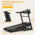thumbnail image 5 of Dcskyn 3.5HP Foldable Treadmill Automatic Incline Shock Absorption Bluetooth App Home Running Machine FITSHOW, 5 of 10