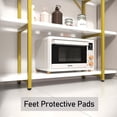 thumbnail image 6 of 5 Tiers Bookshelf Organizer White Faux Marble Shelf,Modern Open Display Storage Bookcase, and Metal Bookshelf Standing Storage Shelf Tall Shelving Units for Home Office Study, 6 of 8