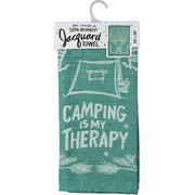 Camping Is My Therapy - Dish Towel