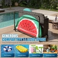 thumbnail image 5 of Sunmthink Outdoor Poolside Storage Cart with Wheels, 2-Tier Wicker Towel & Toy Organizer for Pool, Gray, 5 of 7