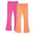 thumbnail image 3 of Ashirexll Girls High Waisted Pants Girls Cargo Pants Long Length Solid Legging Thin Wearing for Kids, 3 of 3