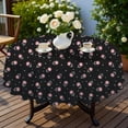 thumbnail image 4 of Pioneer Flower Floral Print Pattern Round Tablecloth 60 X 60 Inch, Wrinkle Resistant Wipeable Table Cloth for Kitchen Dining Picnic Patio Party, 4 of 6