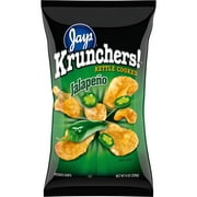 Krunchers! Kettle Cooked Potato Chips, Jalapeno Flavored Chips, 8 oz Bag