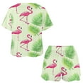thumbnail image 3 of Flamingo Pattern Print Women'S Pajamas Set Summer Sleepwear Sets 2 Piece Lounge Set, 3 of 7