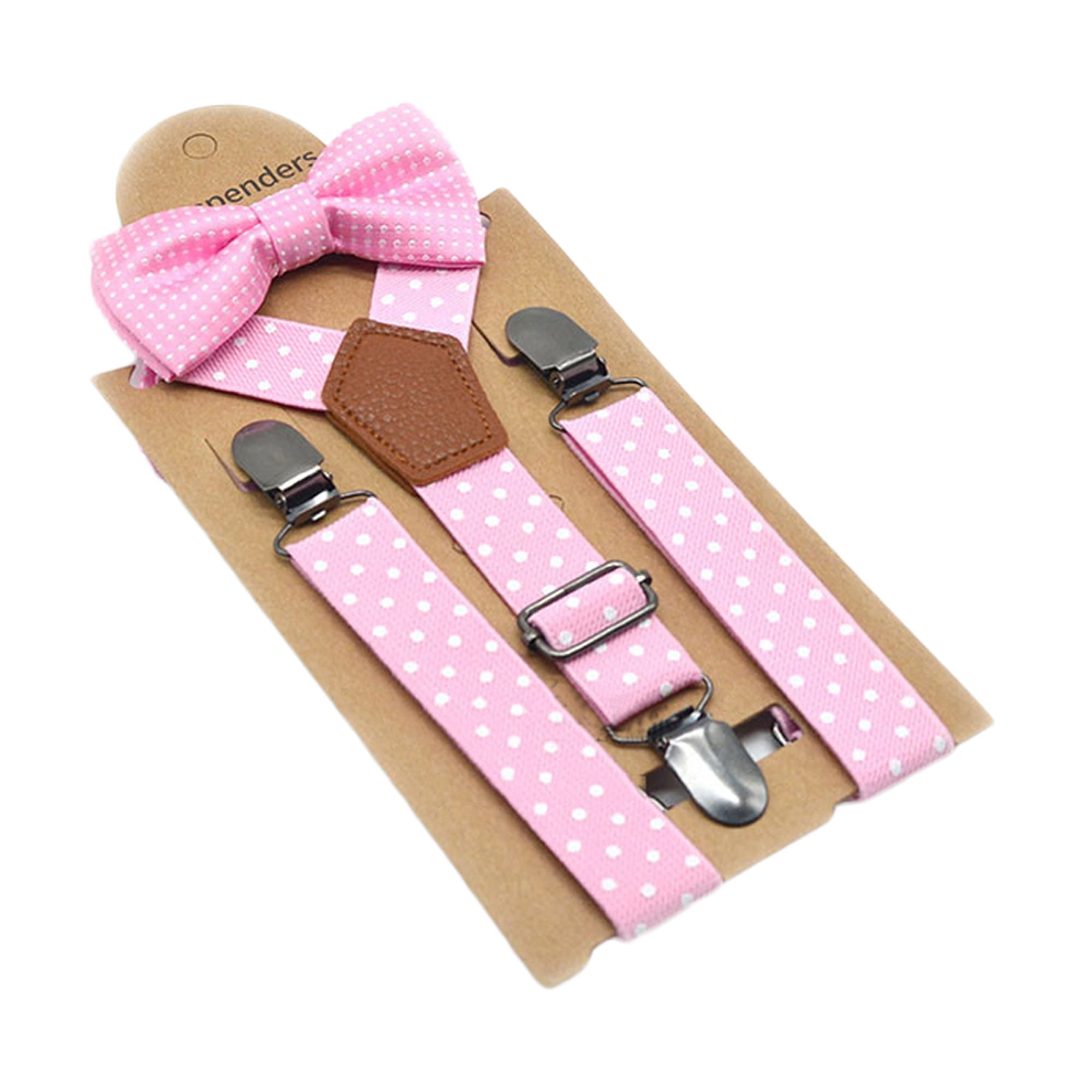 Kids Suspenders Bowtie Sets Adjustable Suspender Elastic Classic