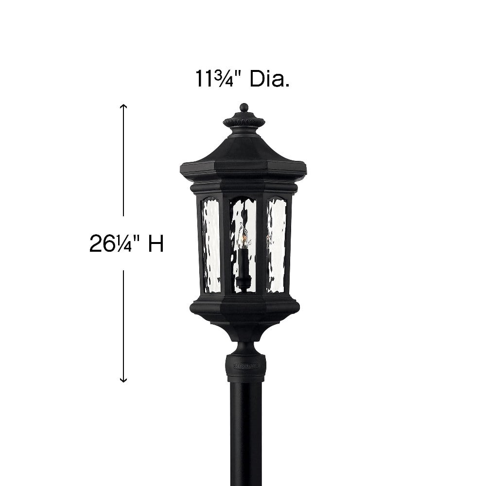 4 Light Large Outdoor Low Voltage Post Top or Pier Mount Lantern in Traditional Style 11.75 inches Wide By 26.25 inches High-Museum Black Finish-E26