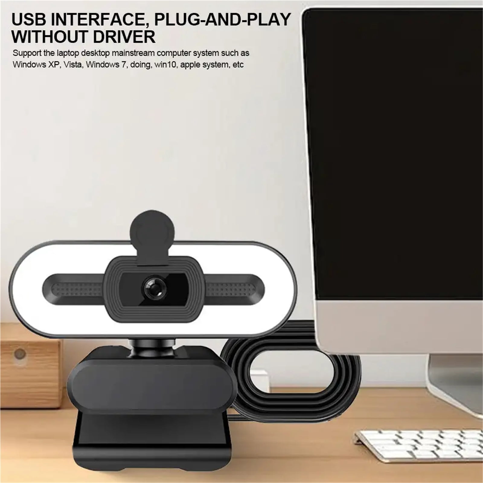 Full HD 1080P 2K 4K Webcam with Microphone PC Laptop Auto  Webcam Live Streaming Flexible Live Broadcast and Light Webcams