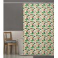 thumbnail image 4 of S4Sassy Green Stripe & Mixed Veggies Vegetable Decorative Waterproof Printed Shower Curtain Roller Hooks Drapes-60 x 84 Inch, 4 of 6