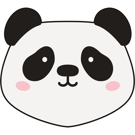 Happy Panda Vinyl Mat  3.25  Round