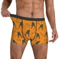 thumbnail image 3 of Men's Boxer Briefs, Hockey players orange Soft Comfy Mens Underwear Boxer Briefs Breathable With Widen Waist, 3 of 7
