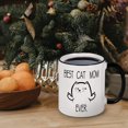 thumbnail image 5 of Gifts for Mom - Best Cat Mom Ever Coffee Mug, Cat Gifts for Cat Lovers, Christmas Gifts, Birthday Gifts, Modwnfy White 11 fl oz Coffee Mugs Ceramic Mug Tea Cup, 5 of 8
