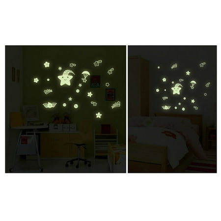 DIY Small Light Bulbs Luminous Living Room Bedroom Decoration Wall Stickers