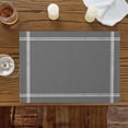 thumbnail image 3 of Deep Grey Placemats Set of 6,Wipeable Washable Table Mats for Dining Tables, Minimalist Art Place Mats for Kitchen Event Party Tabletop Decor, 3 of 9