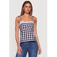 thumbnail image 2 of Women's Gingham Tie Shoulder Open Back Cami, 2 of 4