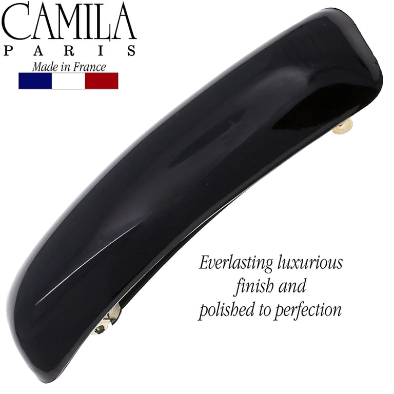 Hair Barrette Clip for Girls Women Bordeaux Rubberized Metal Clasp Durable Camila Paris CP3332 French Hair Barrette Clip for Girls  main image 4
