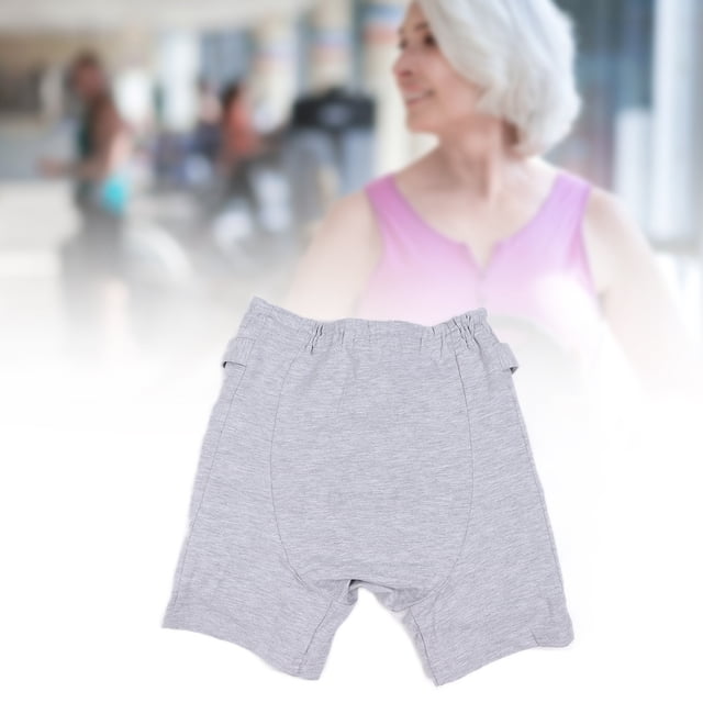 Hip Support, Elderly Hip Shorts Breathable Sweat Absorbing Safety Hip Protector Pants Grey