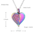 thumbnail image 3 of Cremation Heart Urn Necklace Ashes Jewelry for Women Men Keepsake Pendant Memorial Locket Ash Holder(Colorful), 3 of 7