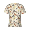 thumbnail image 6 of Vsdgher Funny Chicken Print Men's Dry Fit Mesh Athletic Shirts Moisture Wicking Tennis T-Shirt Tops, 6 of 9