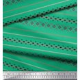 thumbnail image 3 of Soimoi Moss Georgette Fabric Geometric Southwestern Decor Fabric Printed Yard 42 Inch Wide, 3 of 3