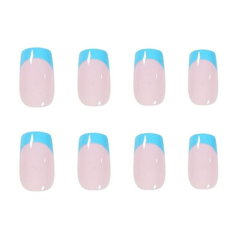 24pcs/Box Pink Artificial Fashion Manicure Tool Fake Nails Wearable Nail Tips French False Nail Tip ORANGE