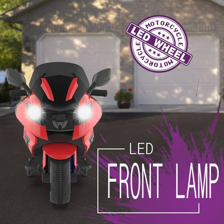 Hoverheart kids electric power motorcycle 6v ride on bike red hotsell