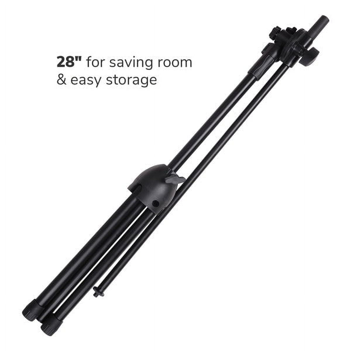 MR DJ MS500 Heavy Duty Telescoping Microphone Mic Boom Stand, Tripod Cast Base