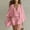Pink women's boho 2 piece set a1, variant on Cagogo Women's V Neck Batwing Sleeve 2 Piece Set Casual Beach Outfits Solid Loose Boho Vacation Tops Matching Lounge Sets Summer Cruise Travel Clothes, Green 2XL
