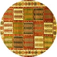 thumbnail image 1 of Ahgly Company Machine Washable Indoor Round Persian Yellow Traditional Area Rugs, 7' Round, 1 of 4