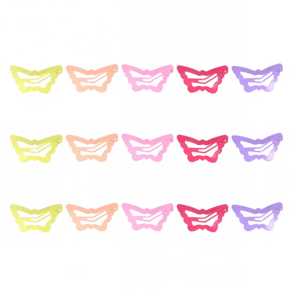 VANIDO Durable Metal Hair Clips with Snap-Close Design for Toddler Girls Assorted Color 30 Pieces