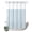 Navy, Indigo, White, variant on No Hook Shower Curtain, Orange Stripes Shower Curtains for Bathroom with See Through Top Window, Farmhouse Lines Boho Retro Geometric Waterproof & Washable Bath Curtain Narrow 54"x78"