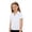 White, variant on Gaexia Girls Athletic Solid Color Tee Breathable Workout Top For Play Comfortable Casual Shirt (Pink,9-10 Years)