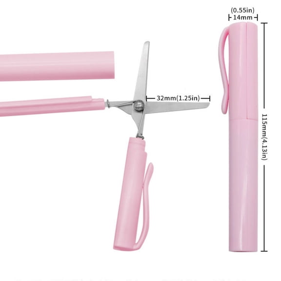 Plertrvy Clearance Pen Scissors Pink, Compact Student Scissors Folding Pocket Scissors Letter Opening Scissors For Home Sch. Craft