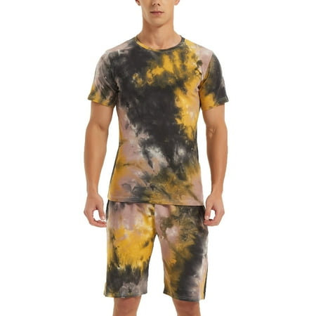 

ketyyh-chn99 Yellow Navy Blue Scrubs For Men Set Men s Hooded Athletic Tracksuit Sweatsuit Long Sleeve Full-Zip Jogging Sweatpants 2 Piece Patchwork Sportsuits