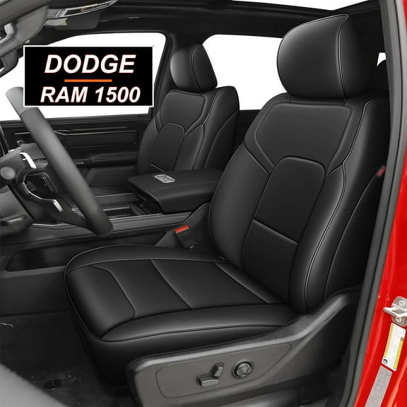 IKABEVEM Custom Fit Seat Covers for Dodge Ram1500: 2019-2022 Faux Leather Car Seat Covers Full Set