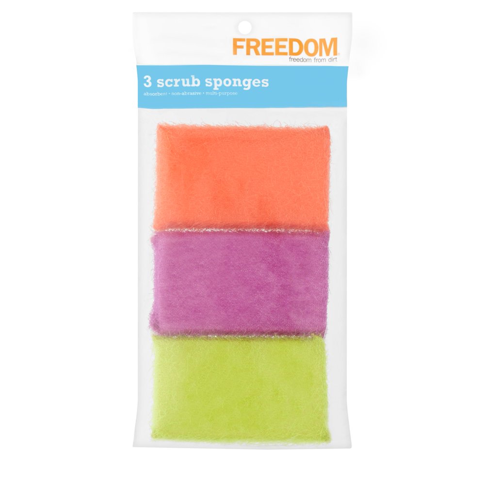 Freedom Scrub Sponges, 3 count
