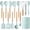 Mint Blue, variant on Country Kitchen 14-Pc Cooking Utensils Set Silicone Spatula & Kitchen Gadgets, Mint