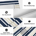 thumbnail image 6 of Navy Blue Khaki Striped Outdoor Rug for Patio/Deck/Porch, Non-Slip Large Area Rug 5 x 8 Ft, Gradient Horizontal Lines Indoor Outdoor Rugs Washable Area Rugs, Reversible Camping Rug Carpet Runner, 6 of 8
