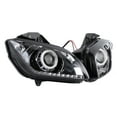 thumbnail image 3 of Conjunto de faros delanteros, faros delanteros LED, ojos de ángel blancos brillantes, haz alto y bajo, apto Reemplazo para YMH R15 20122016 Unbranded 1611200067711, 3 of 7