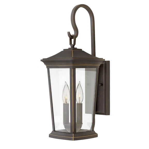 2 Light Medium Outdoor Wall Lantern in Traditional Style 8 inches Wide By 20 inches High-Oil Rubbed Bronze Finish-Led Lamping Type Bailey Street Home