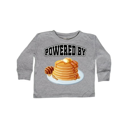 

Inktastic Powered by Pancakes Gift Toddler Boy or Toddler Girl Long Sleeve T-Shirt