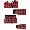 thumbnail image 5 of DARING DIVA Women's Christmas Family Plaid Print Pajama Sets S Red, 5 of 6