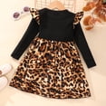 thumbnail image 4 of LUOGENLI Girls Dresses Size 7 Fancy Toddler Girls Long Sleeve Prints Princess Dress Dance Party Dresses Fall Winter Kids Clothes Girls Dresses Size 5T Girls Dresses Brown 5-6 Years, 4 of 8