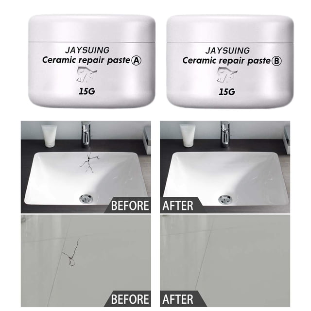 2 uds de reparación de azulejos pasta de reparación de cerámica lechada multiusos pasta de reparación de suelo de mármol para bandeja de ducha 4 cm x 27 cm perfecl Pasta reparadora de azulejos